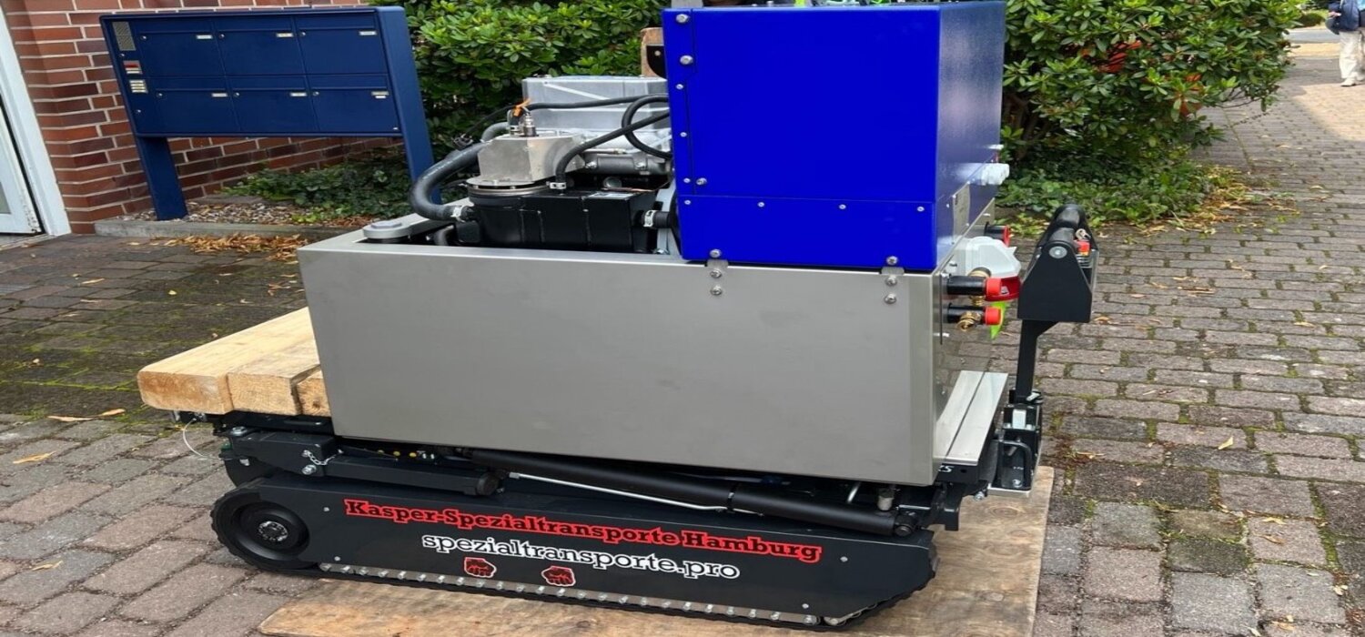 Blockheizkraftwerk fertig verladen